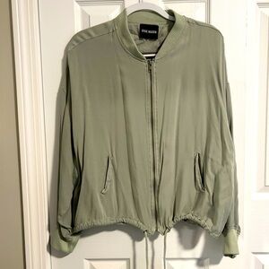 Size XXL Steve Madden Women's Pale Olive Green Full Zip Mock Neck Jacket